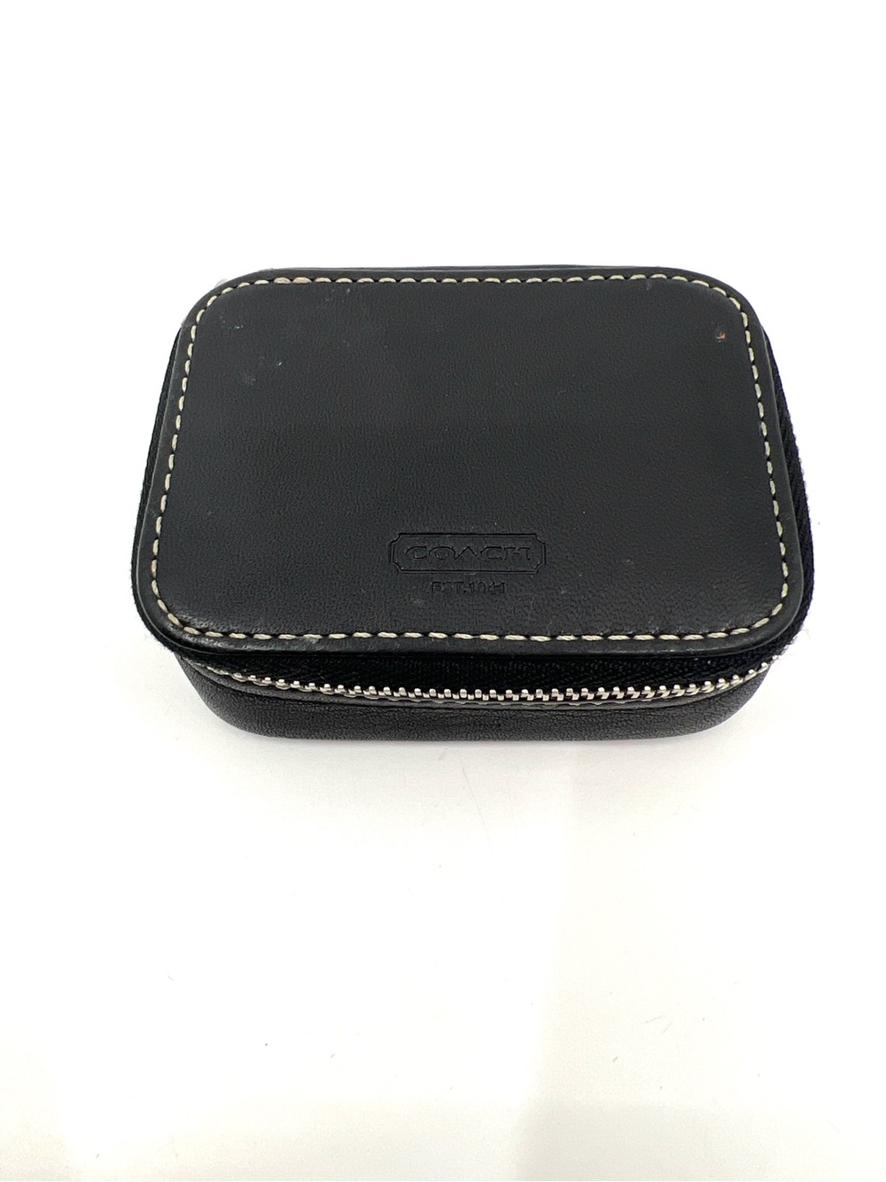 Coach Black Leather Pill Case